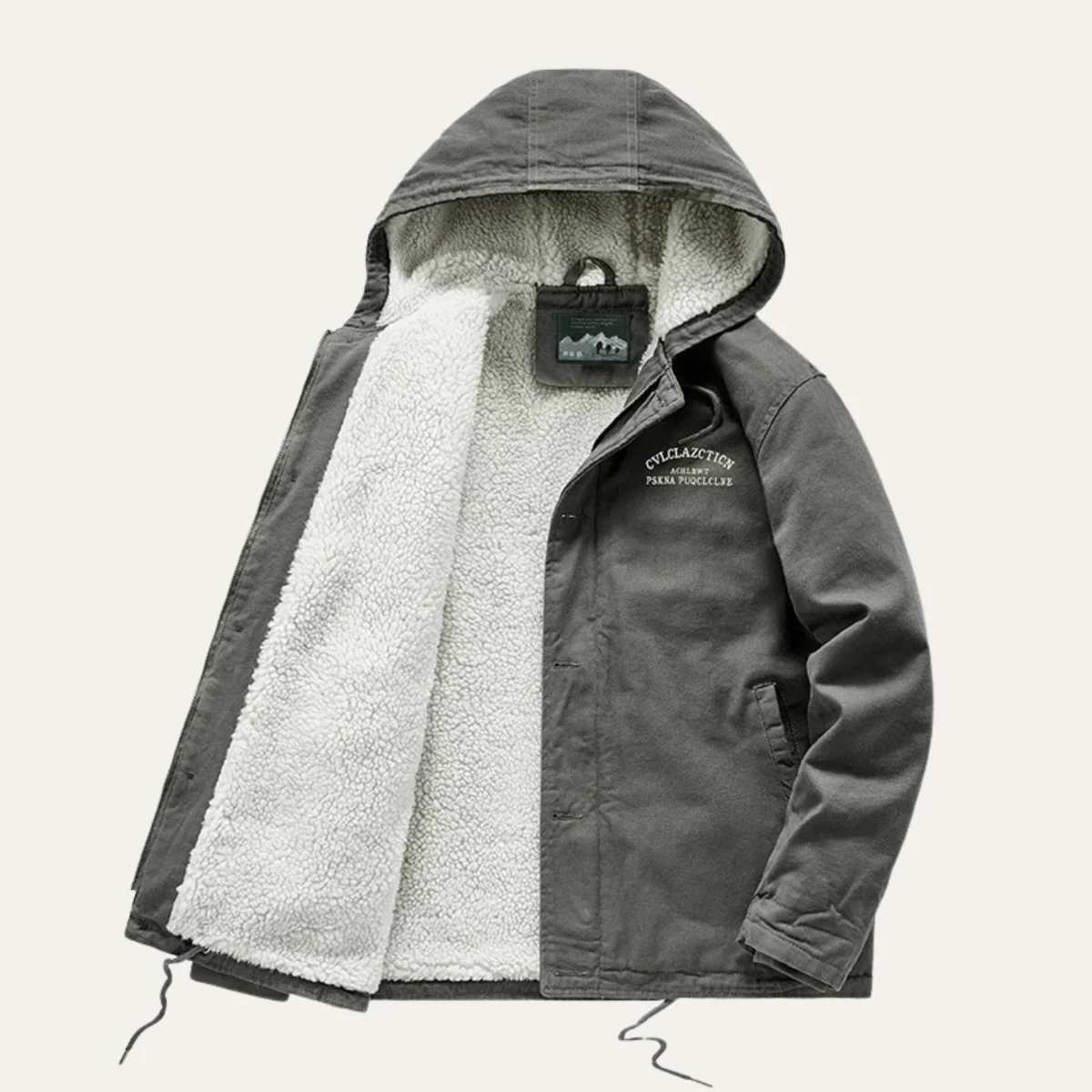 Theodore  Hooded Jacket | Button Front Side Pockets Jacket - Image 3