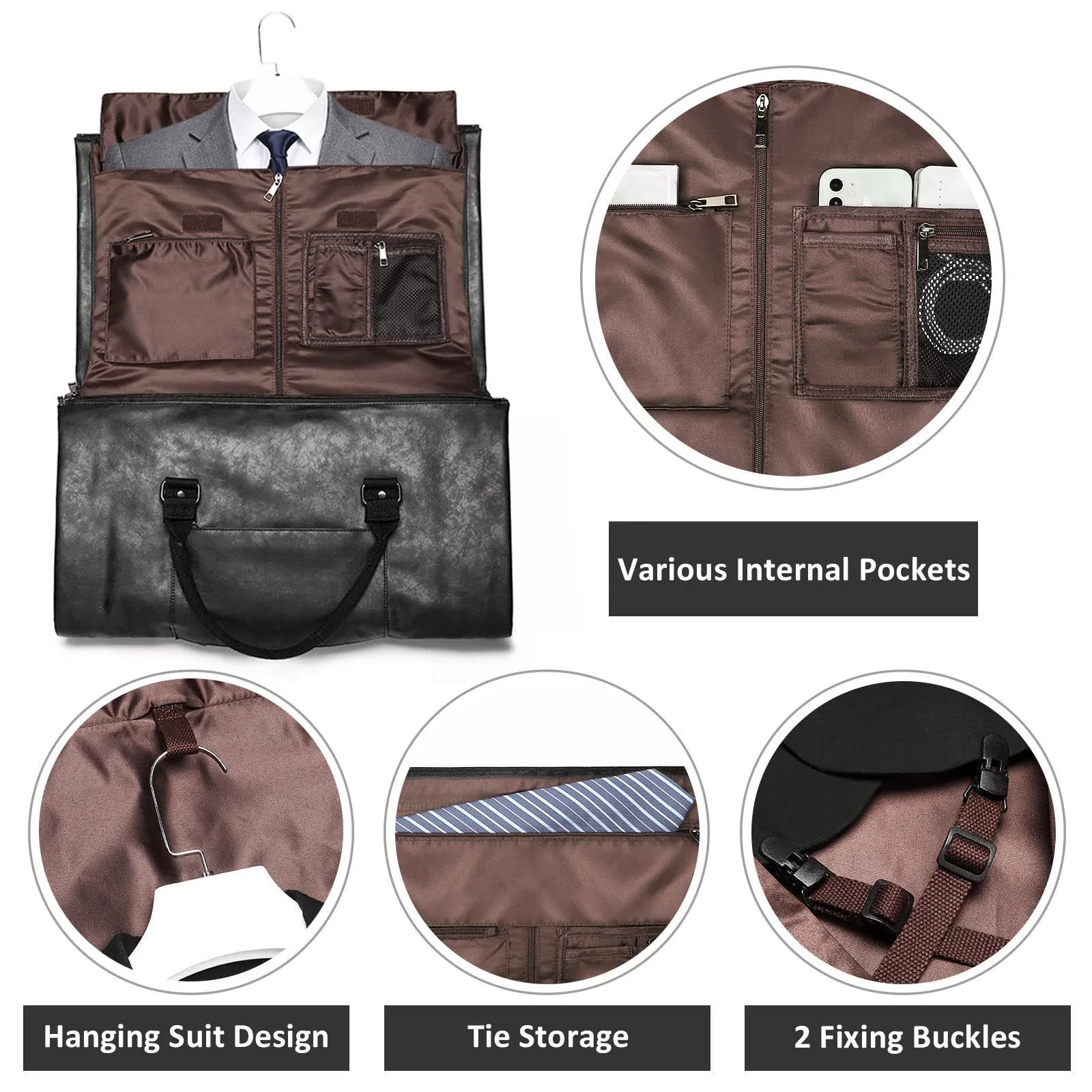 Theodore Duffel Bag | Top Handles Adjustable Strap Duffel Bag - Image 6