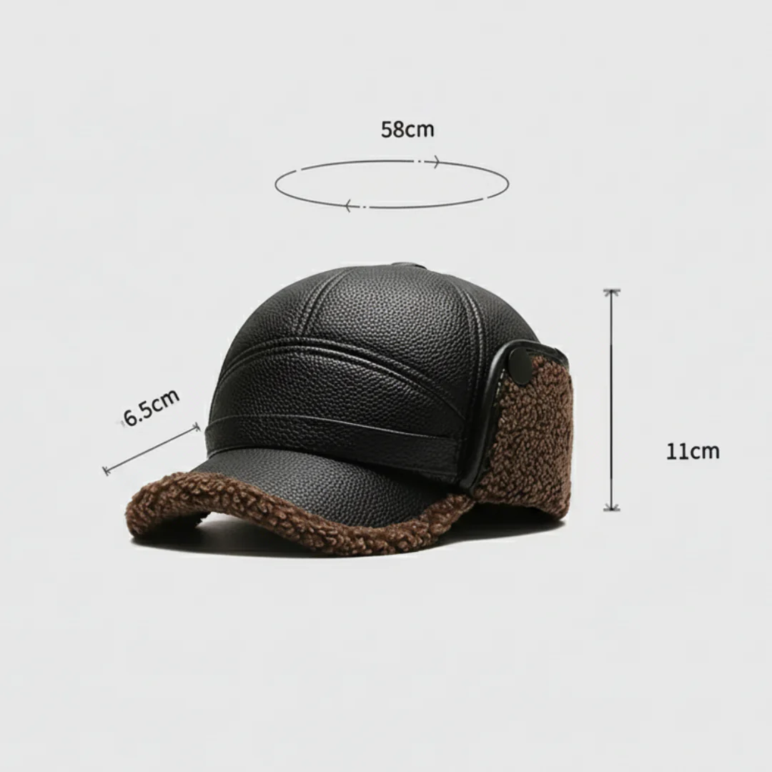 Theodore Structured Baseball Cap With Ear Flaps | Fleece Trim Baseball Cap with Ear Flaps - Image 7