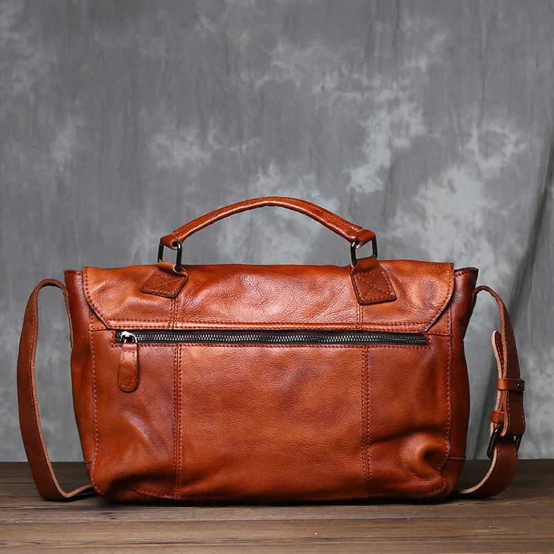 Theodore Vintage Briefcase | Top Handle Buckle Briefcase - Image 3