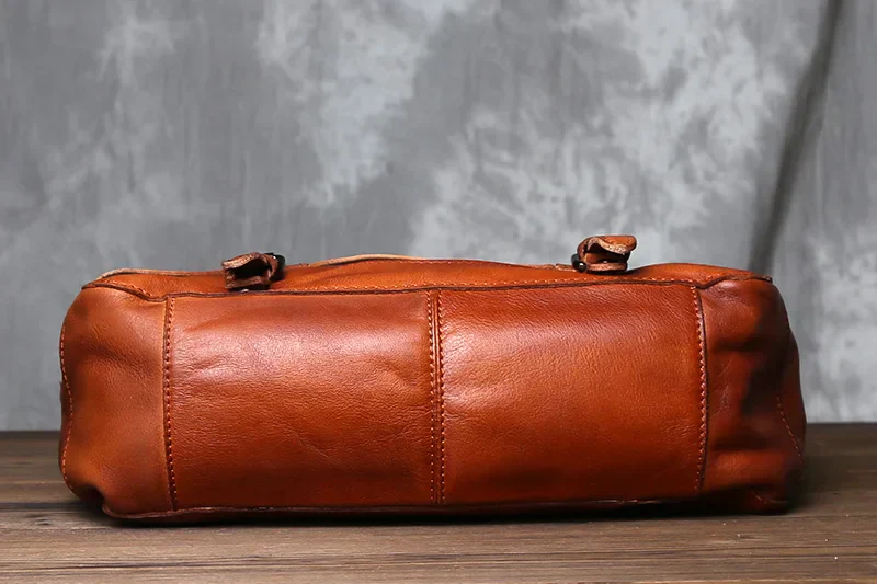 Theodore Vintage Briefcase | Top Handle Buckle Briefcase - Image 6