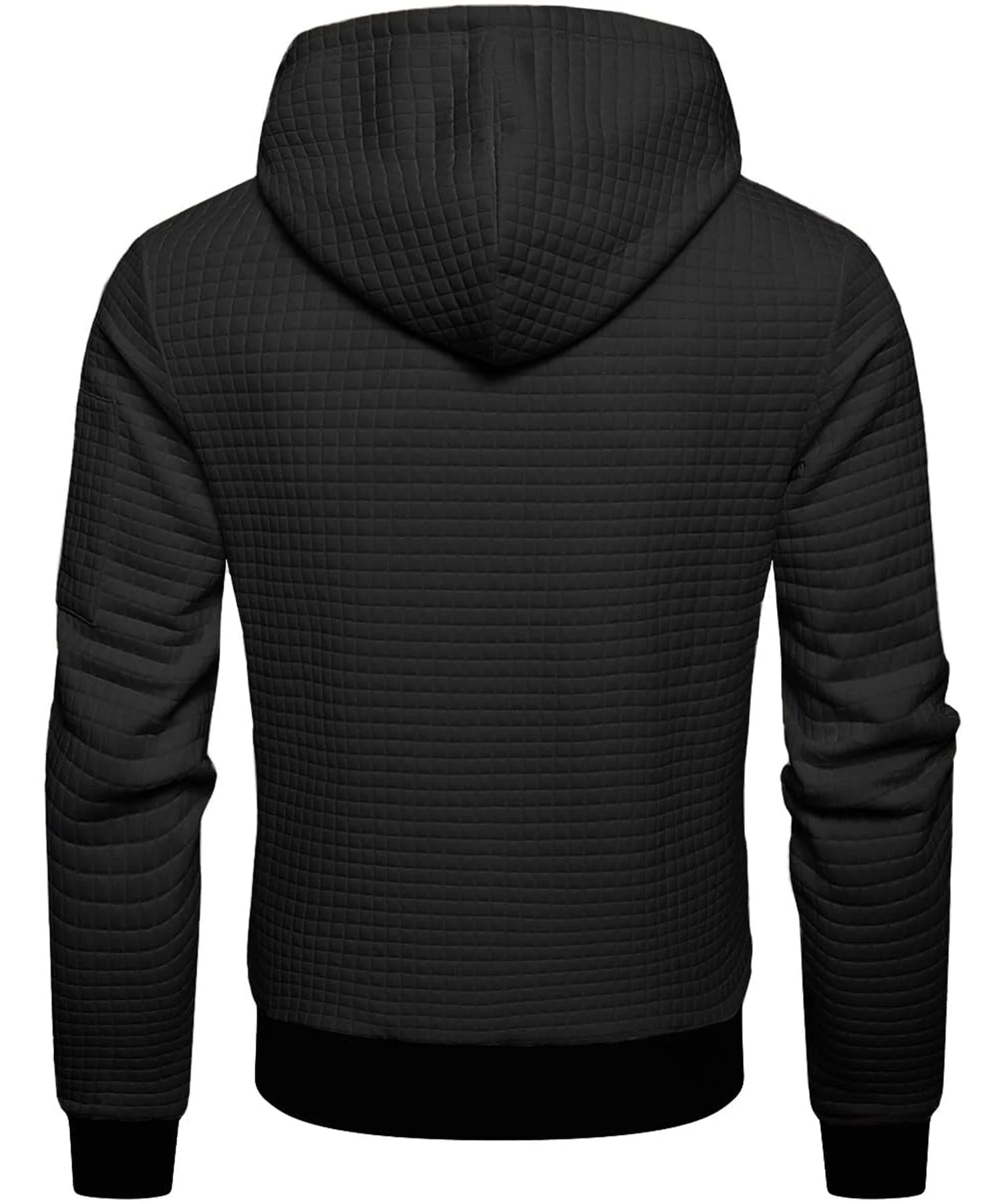 Theodore Quilted Regular Fit Hoodie | Full Zip Hip-Length Hoodie - Image 3