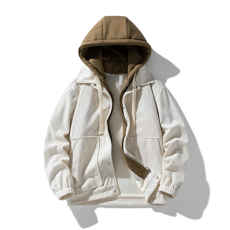 Theodore Relaxed Fit Hooded Jacket | Button Front Hip-Length Jacket - Image 2