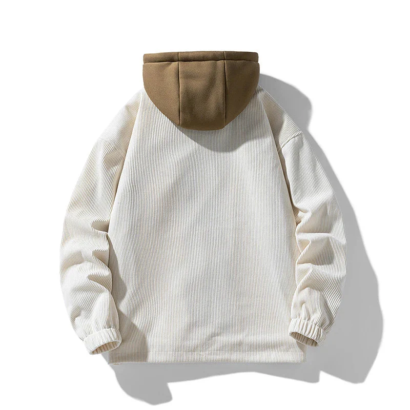 Theodore Relaxed Fit Hooded Jacket | Button Front Hip-Length Jacket - Image 3