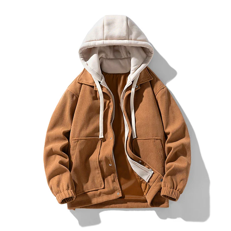 Theodore Relaxed Fit Hooded Jacket | Button Front Hip-Length Jacket - Image 4