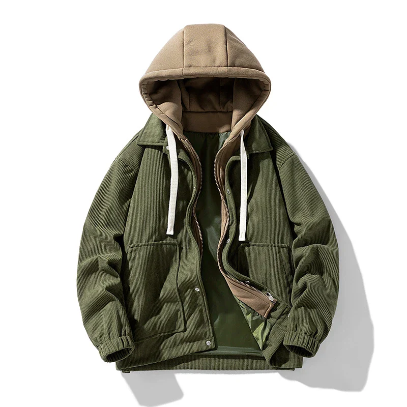Theodore Relaxed Fit Hooded Jacket | Button Front Hip-Length Jacket - Image 5