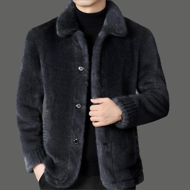 Theodore Fleece Regular Fit Collared Jacket | Button Front Side Pockets Jacket - Image 2