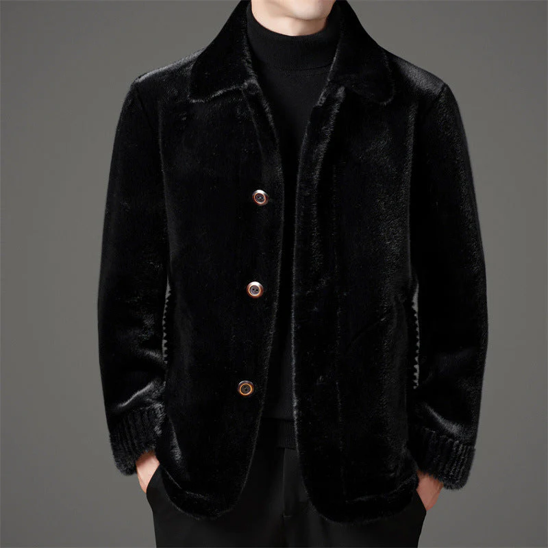 Theodore Fleece Regular Fit Collared Jacket | Button Front Side Pockets Jacket - Image 7