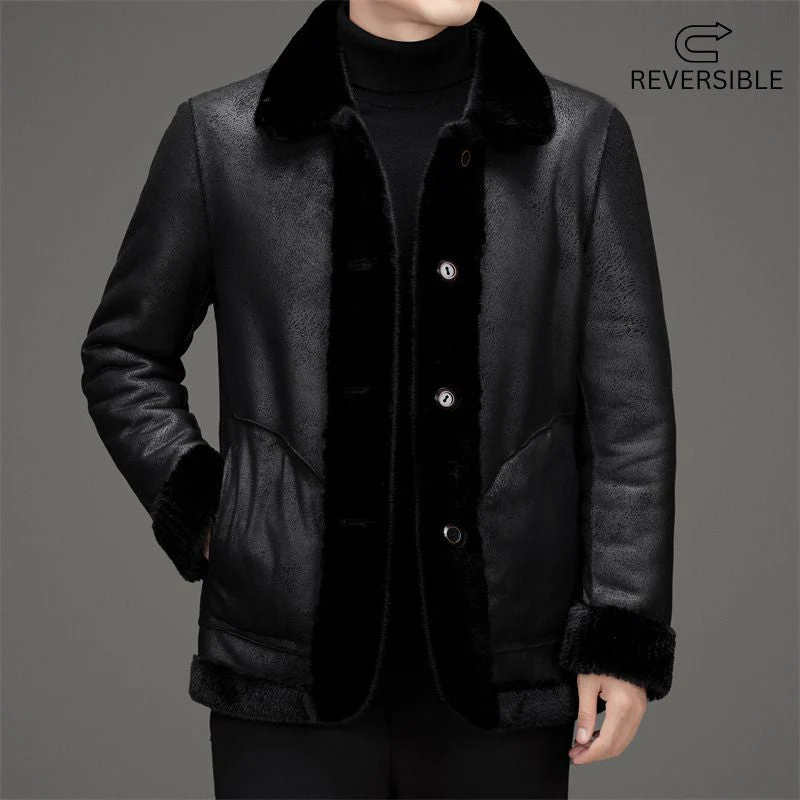 Theodore Fleece Regular Fit Collared Jacket | Button Front Side Pockets Jacket - Image 8