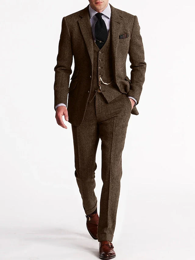 Men's Three-Piece Suit – Slim Fit – Woolmix – Tailored Jacket, Waistcoat and Trousers - Image 4