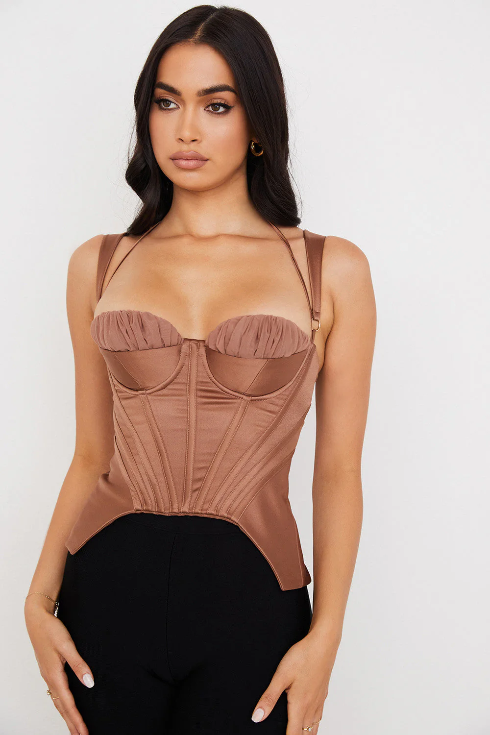 Ladies Corset Top – Fitted Model – Reinforced Cups – Adjustable Straps – Boning Structure - Image 3