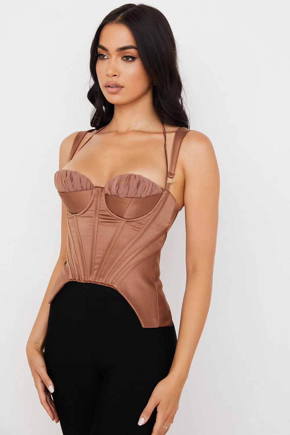 Ladies Corset Top – Fitted Model – Reinforced Cups – Adjustable Straps – Boning Structure - Image 4