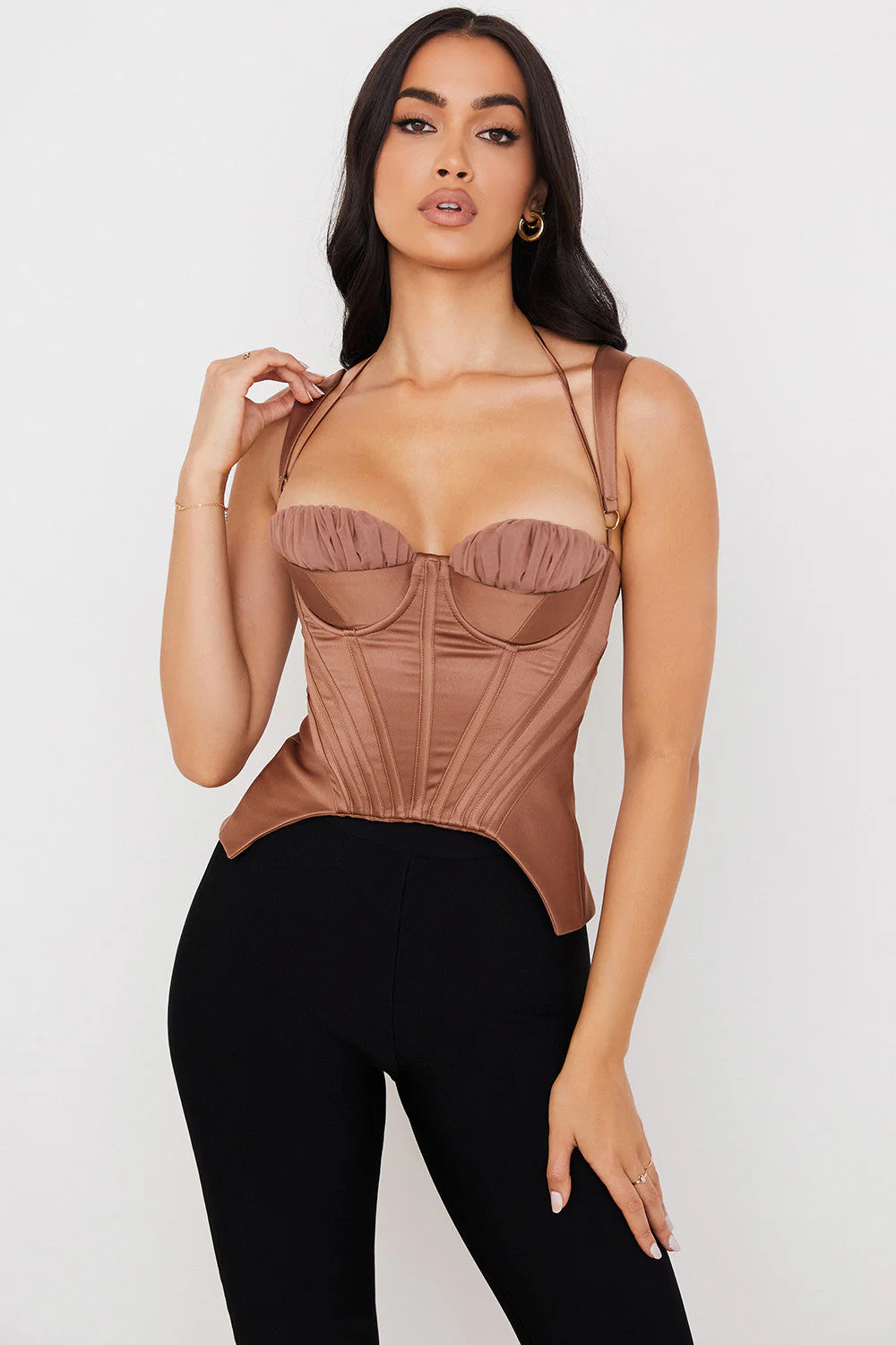 Ladies Corset Top – Fitted Model – Reinforced Cups – Adjustable Straps – Boning Structure - Image 5
