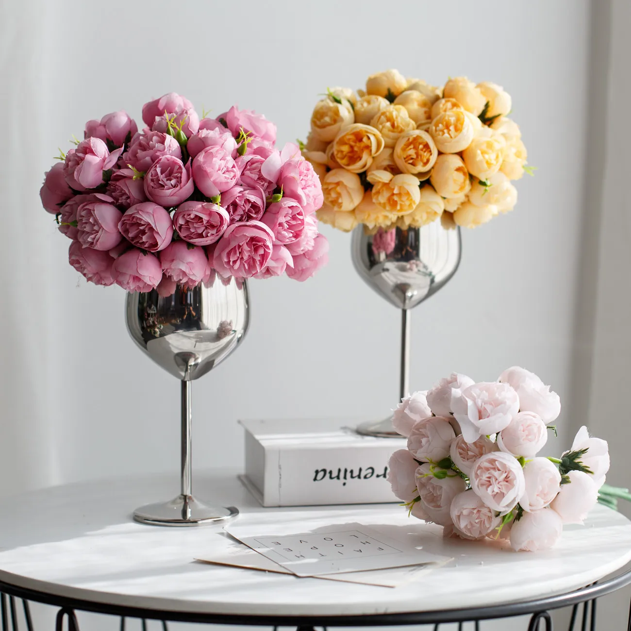 Traditional Silk Peony Arrangement - Image 10