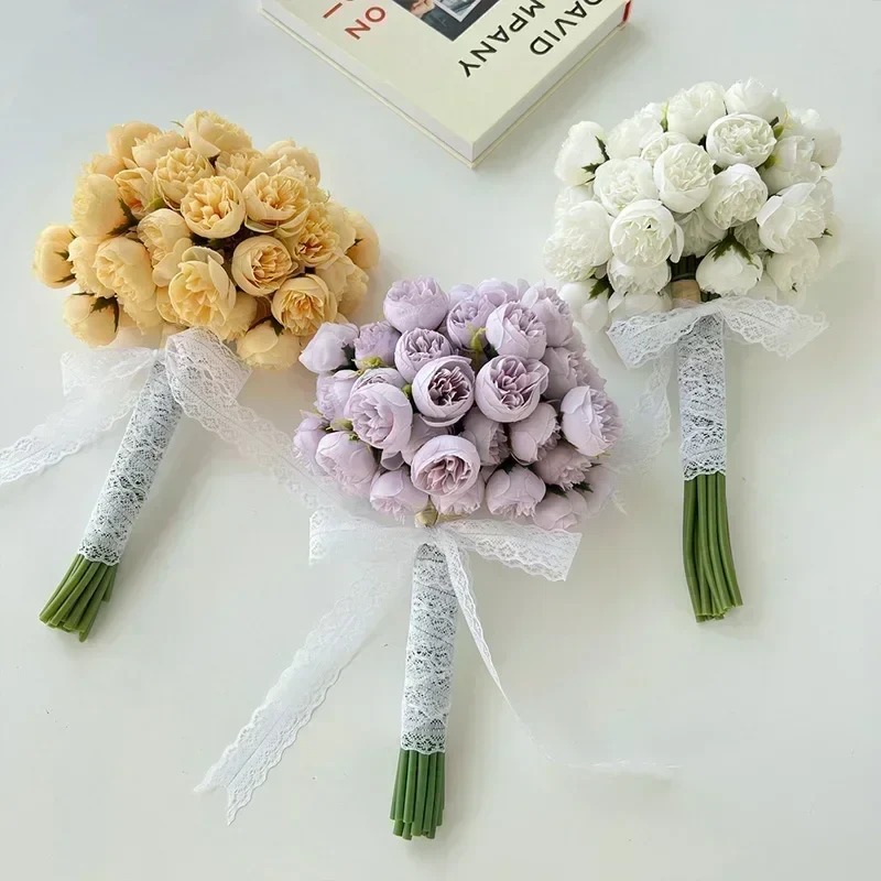 Traditional Silk Peony Arrangement - Image 11