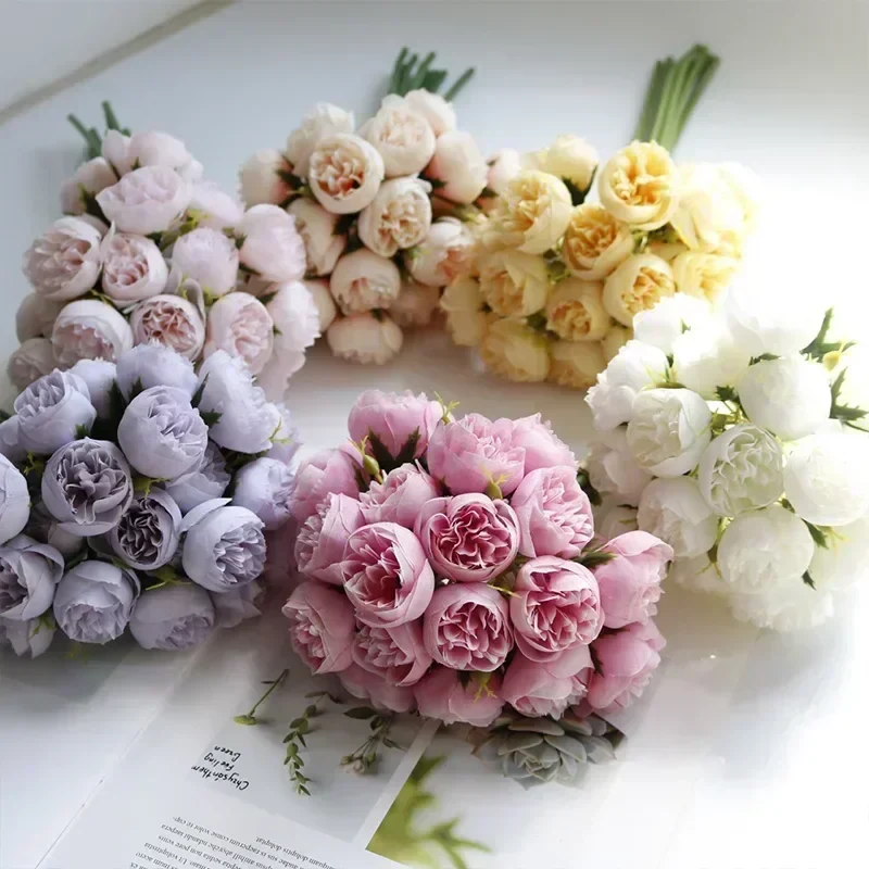 Traditional Silk Peony Arrangement - Image 13