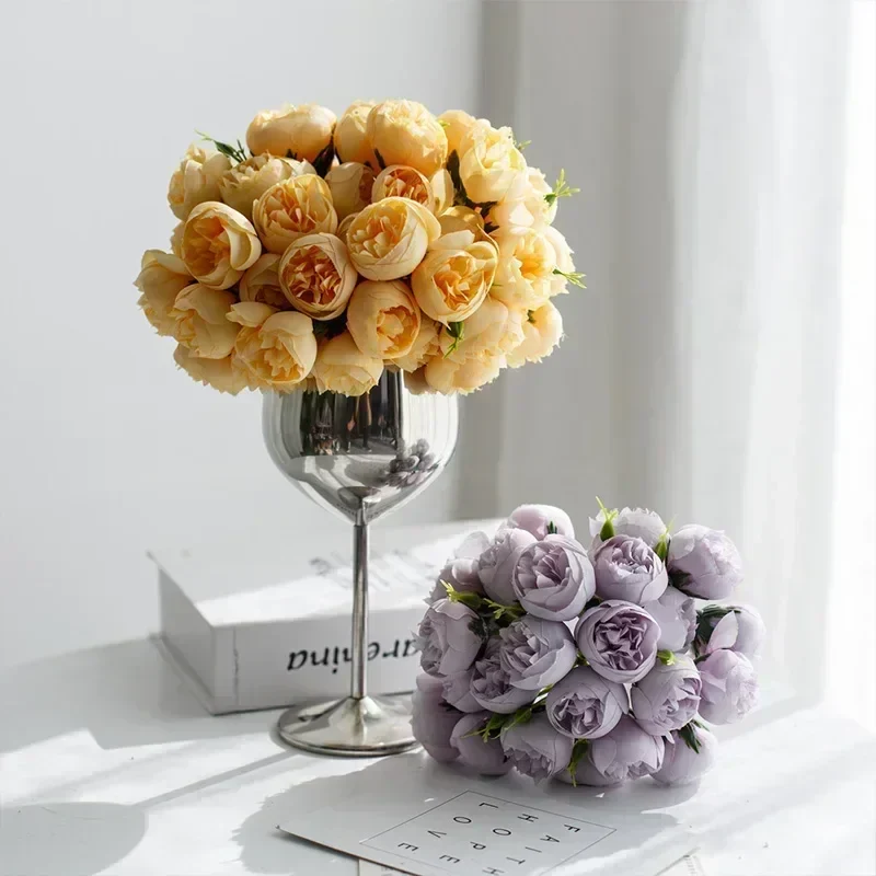 Traditional Silk Peony Arrangement - Image 4