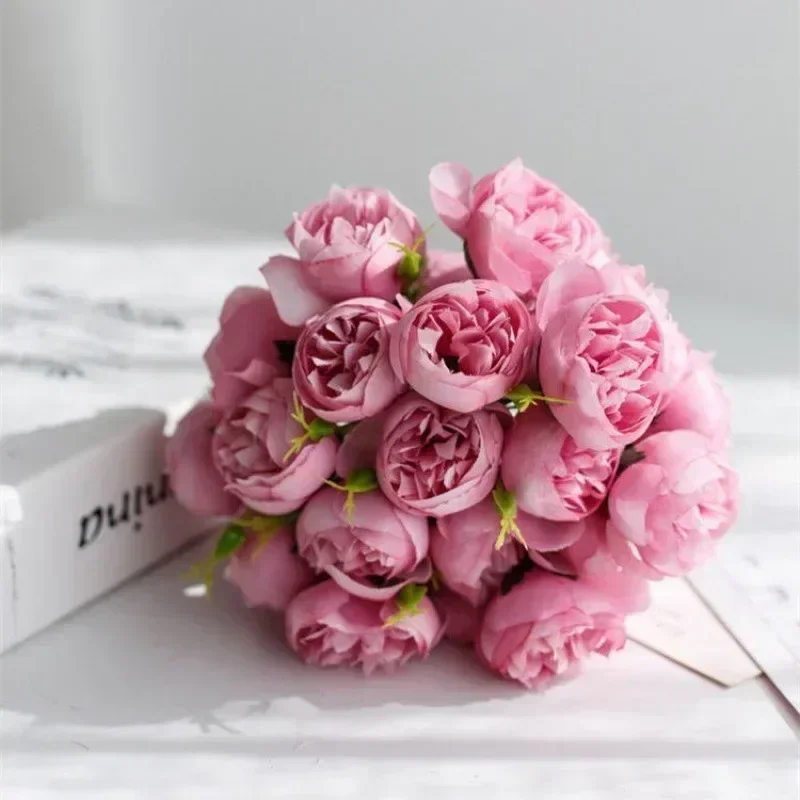 Traditional Silk Peony Arrangement - Image 7