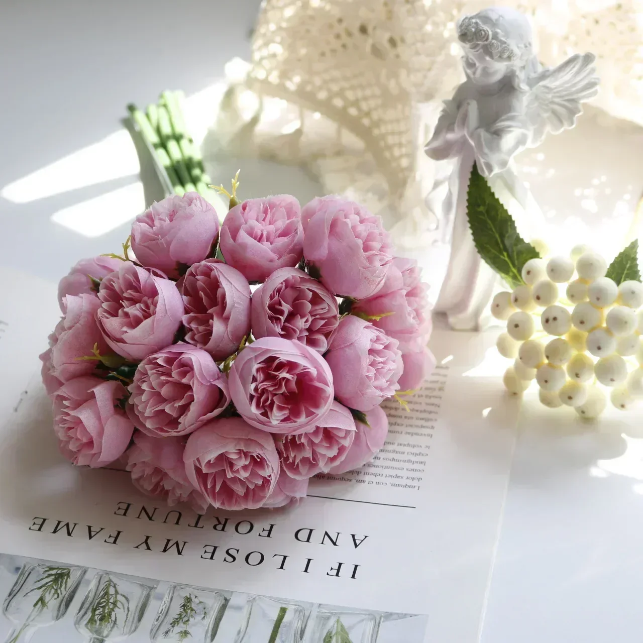 Traditional Silk Peony Arrangement - Image 8