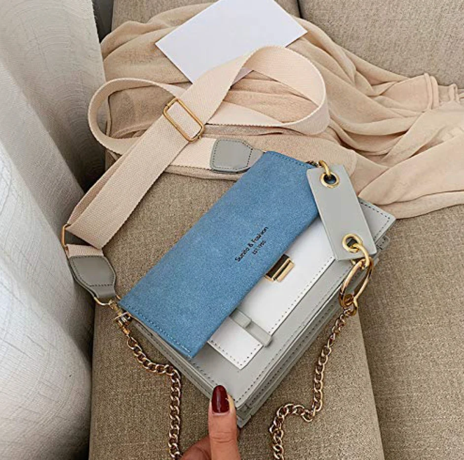 Ladies Crossbody Bag - Structured Design - Adjustable Strap - Gold-Colored Closure - Image 4