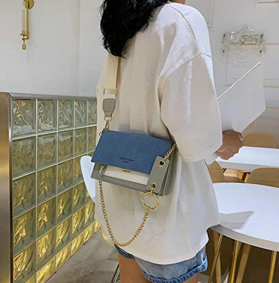Ladies Crossbody Bag - Structured Design - Adjustable Strap - Gold-Colored Closure - Image 6