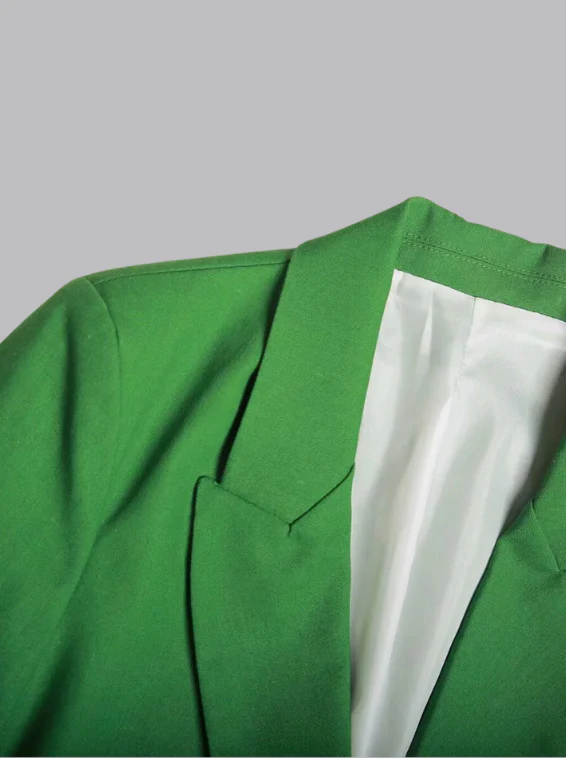 Women's Blazer - Tailored Fit - Single-Button Closure - Classic Lapels - Flap Pockets - Image 4
