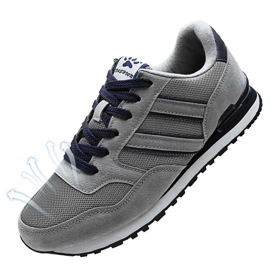 Men's Sneakers - Suede and Mesh - Low Model - Lace Closure - Comfortable Outsole - Image 10