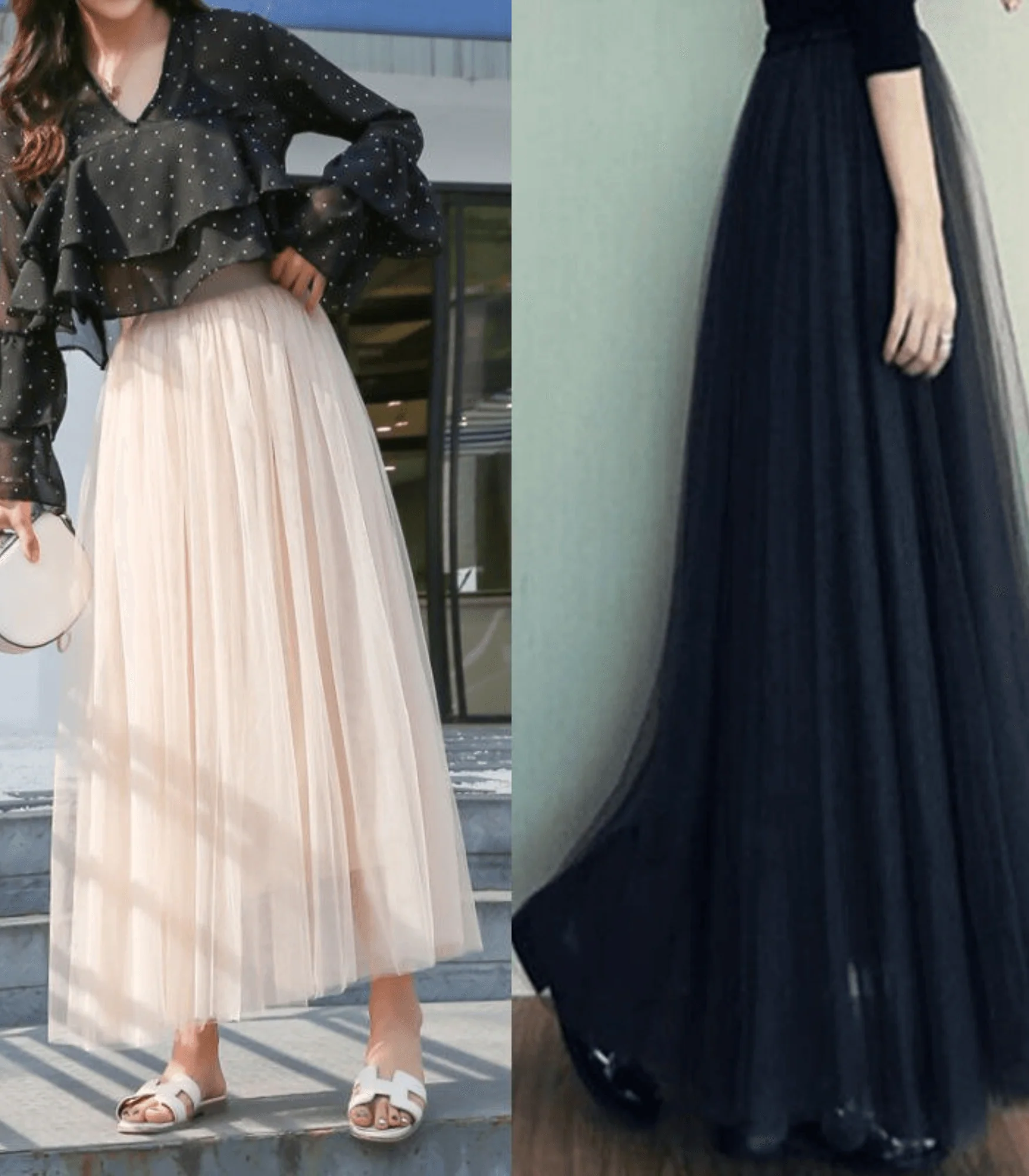 Women's Tulle Maxi Skirt - Layered Design - High Waist - Airy & Elegant - Image 7