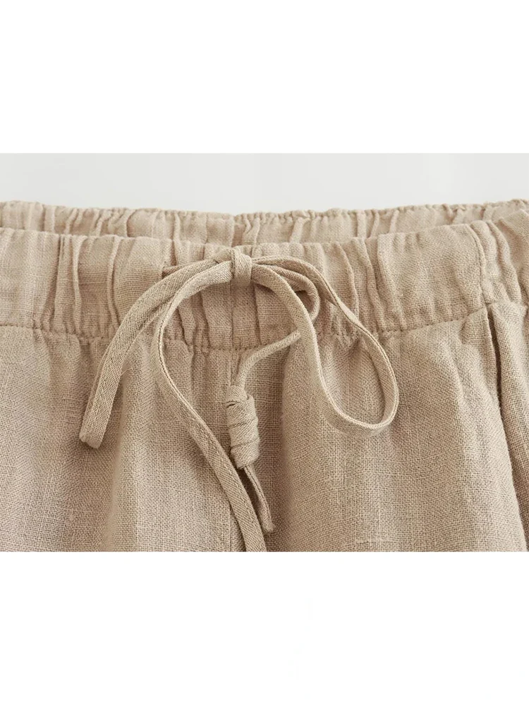 Women's Set with Halter Top and Wide Pants – Lightweight Cotton – Loose Fit – Elegant Design - Image 5