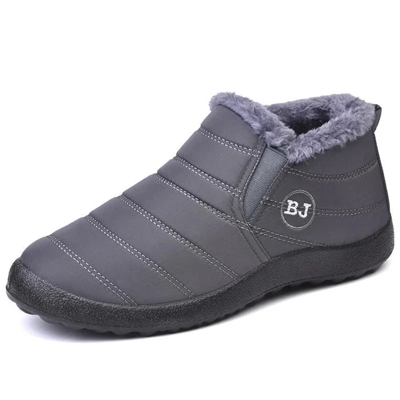 Men's Ankle Boots – Water-Repellent – Slip-On with Fleece Lining – Rubber Sole - Image 3