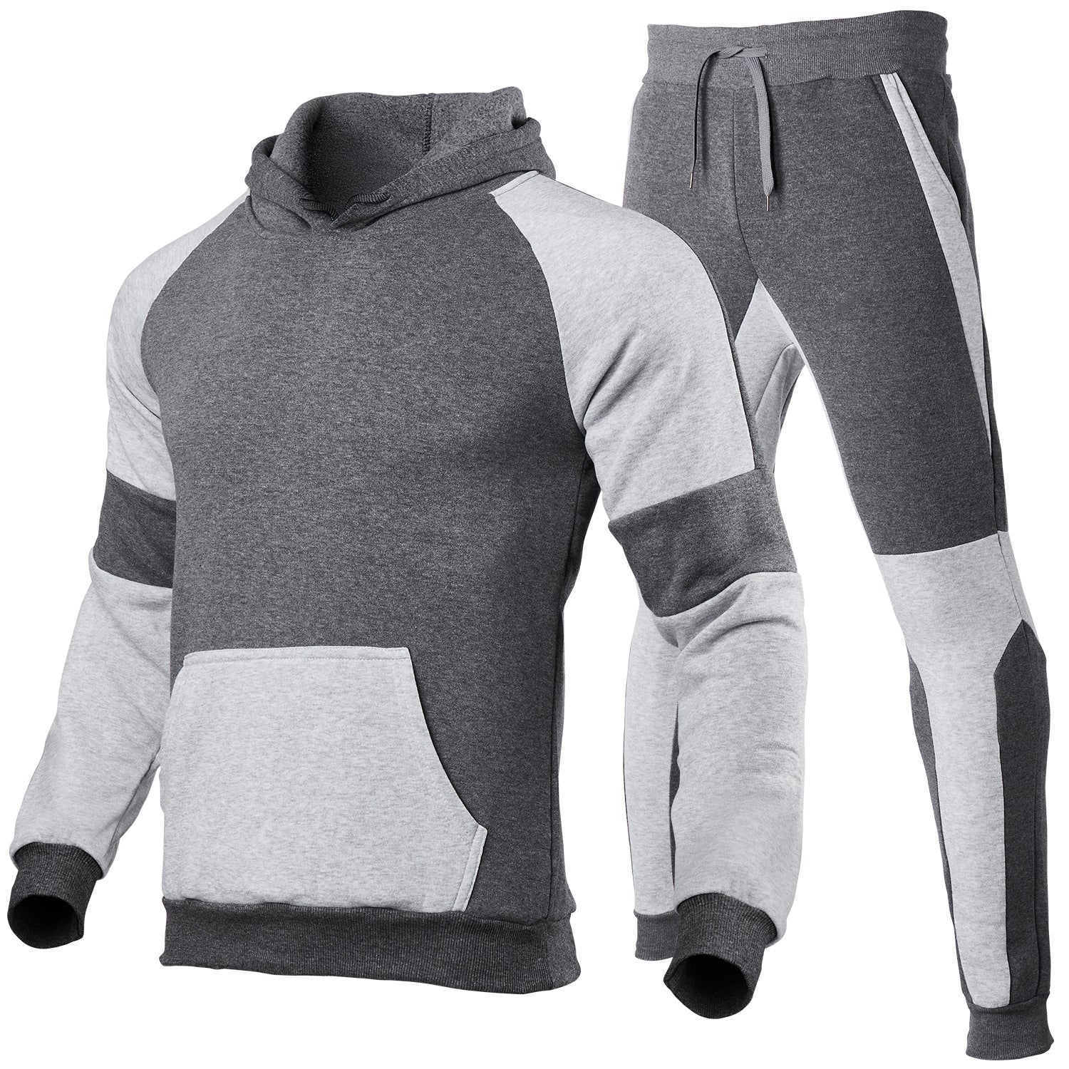 Unisex Hoodie and Jogging Pants Set – Relaxed Fit – Cotton – Contrast details - Image 3
