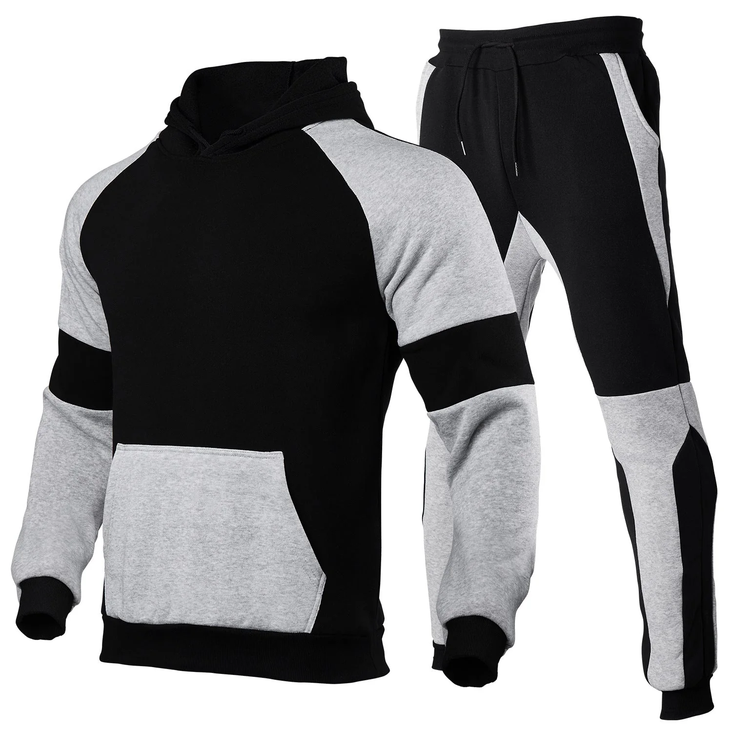 Unisex Hoodie and Jogging Pants Set – Relaxed Fit – Cotton – Contrast details - Image 4