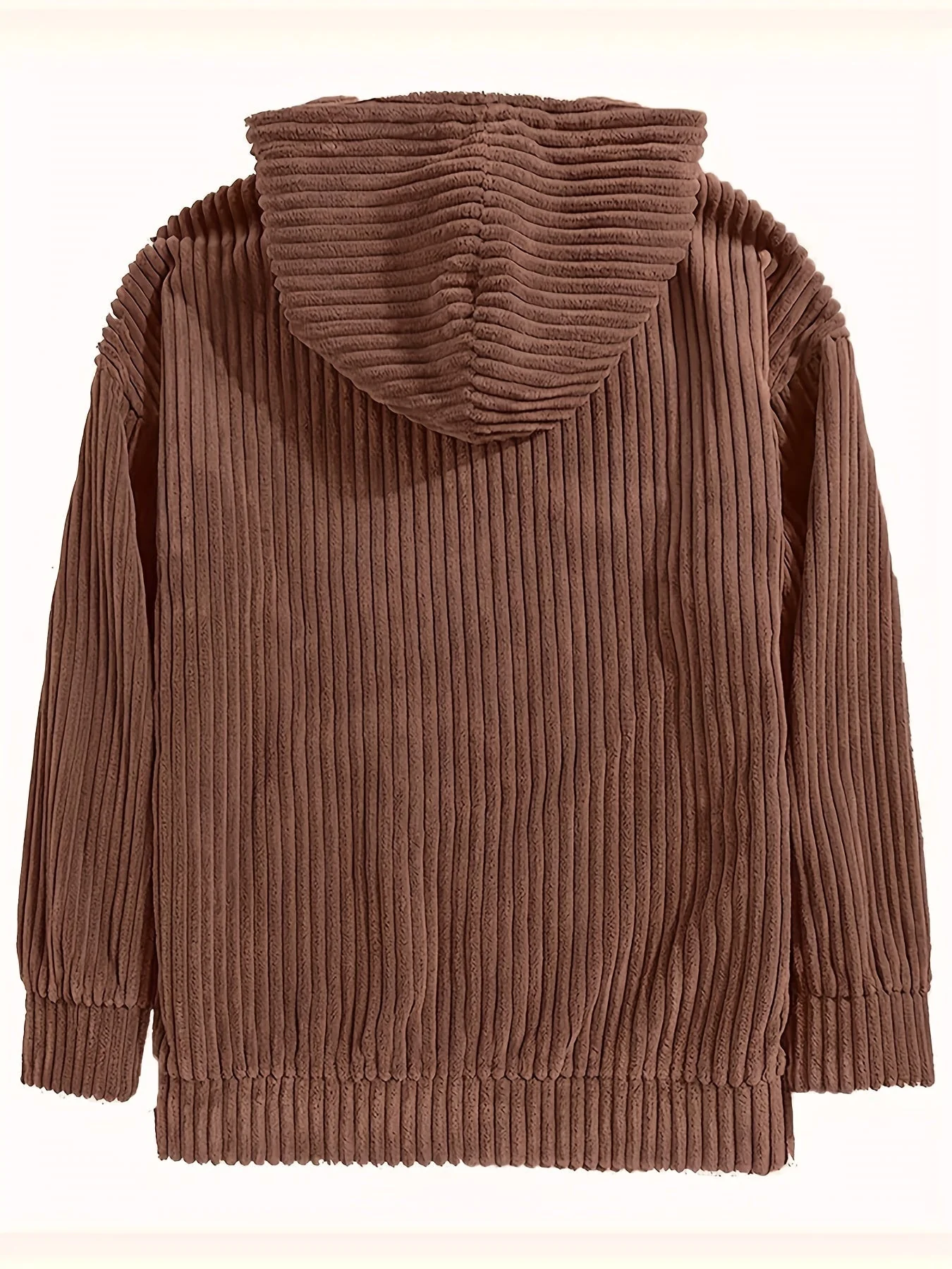Men's Hoodie Sweater – Corduroy – Relaxed Fit – With Hood and Kangaroo Pocket - Image 5