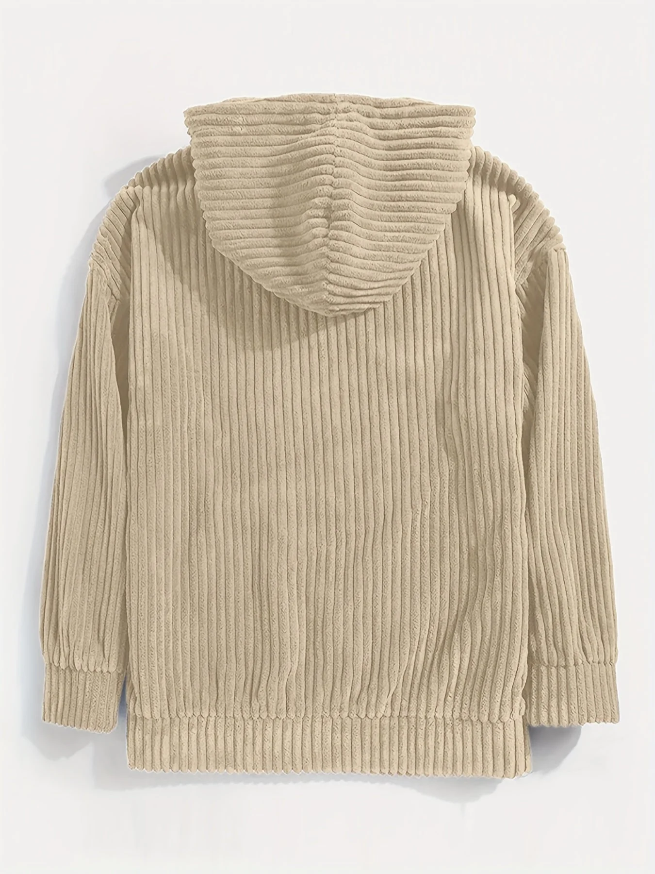 Men's Hoodie Sweater – Corduroy – Relaxed Fit – With Hood and Kangaroo Pocket - Image 7