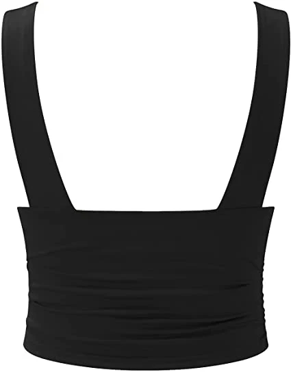 Ladies Top – Sleeveless – Deep V-neck – Fitted – Elastic Slim Fit - Image 3