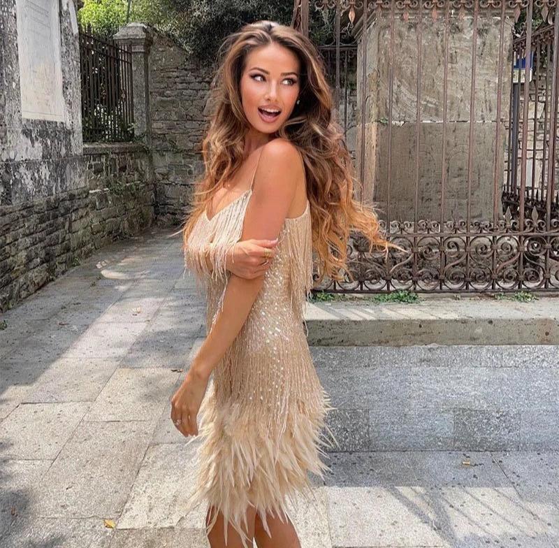 Élora – Luxurious feathered mini-dress | Playful, daring & irresistibly chic - Image 5