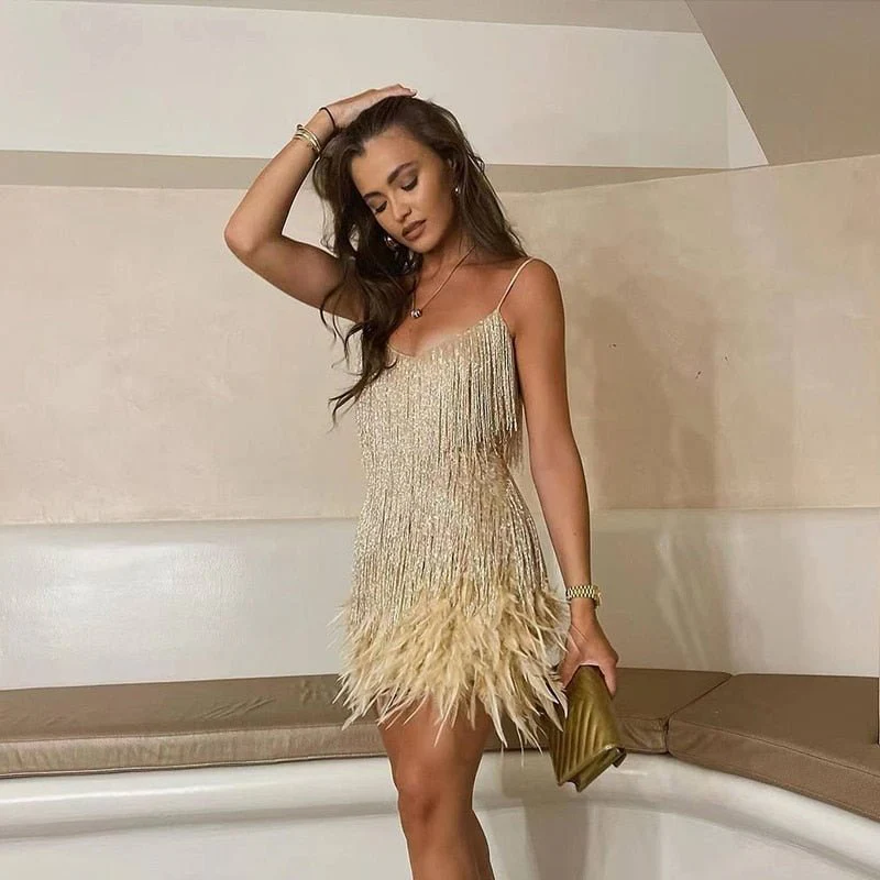 Élora – Luxurious feathered mini-dress | Playful, daring & irresistibly chic - Image 6