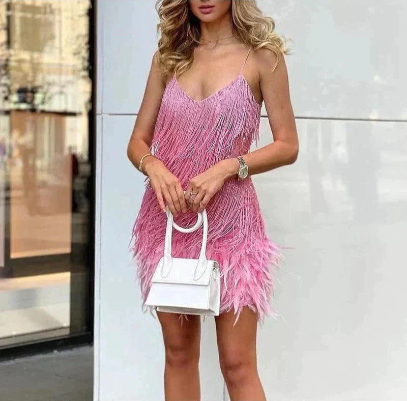 Élora – Luxurious feathered mini-dress | Playful, daring & irresistibly chic - Image 9