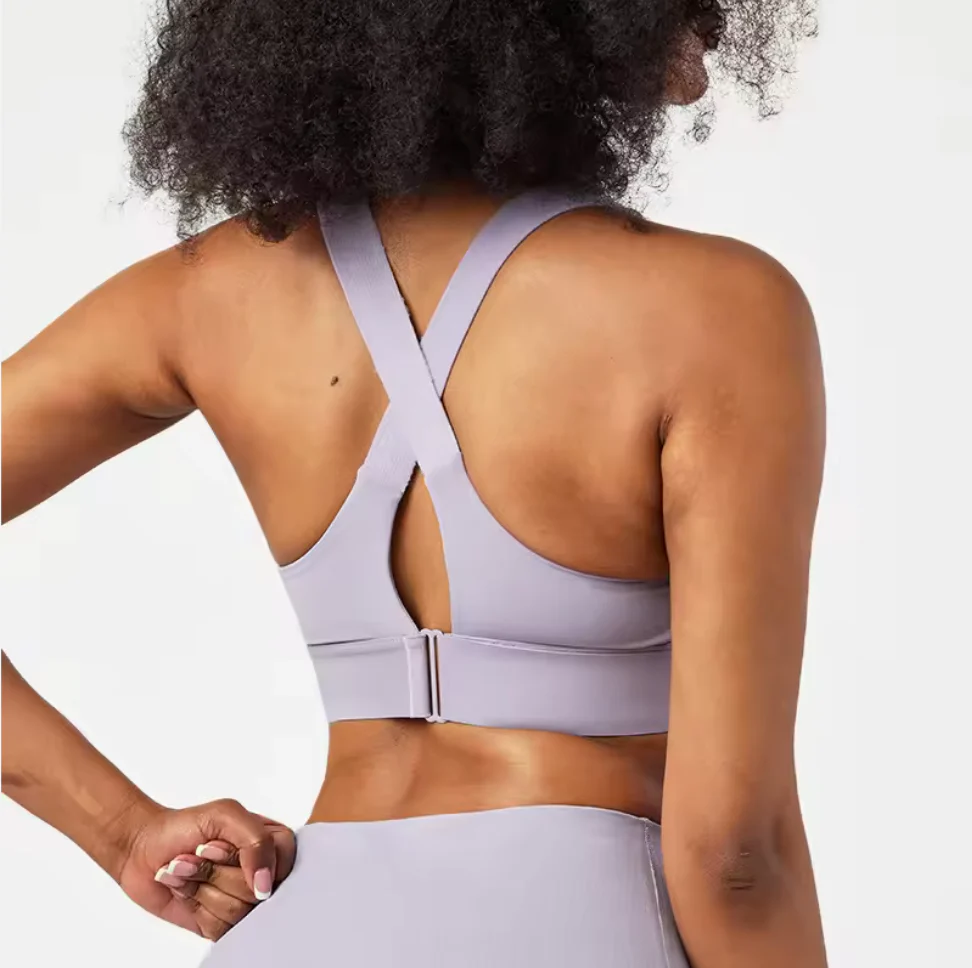 Women's Sports Bra - Front Zip - Adjustable Straps - Breathable and Stretchy - High Support - Image 10