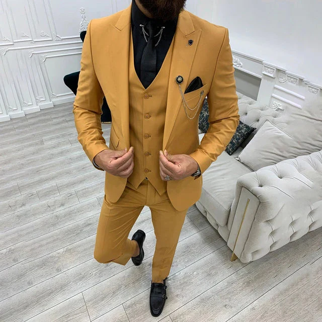 Men's Three-Piece Suit - Slim Fit - Includes Waistcoat - Formal Business Suit - Image 11