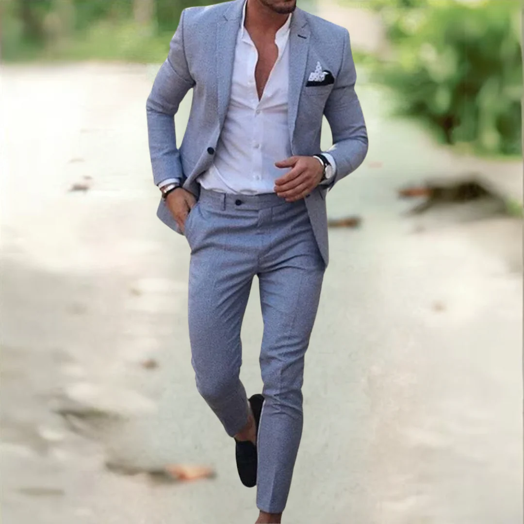 Men's Suit - Slim Fit - Single-Breasted - Notch Lapel - Modern Business Look - Image 2