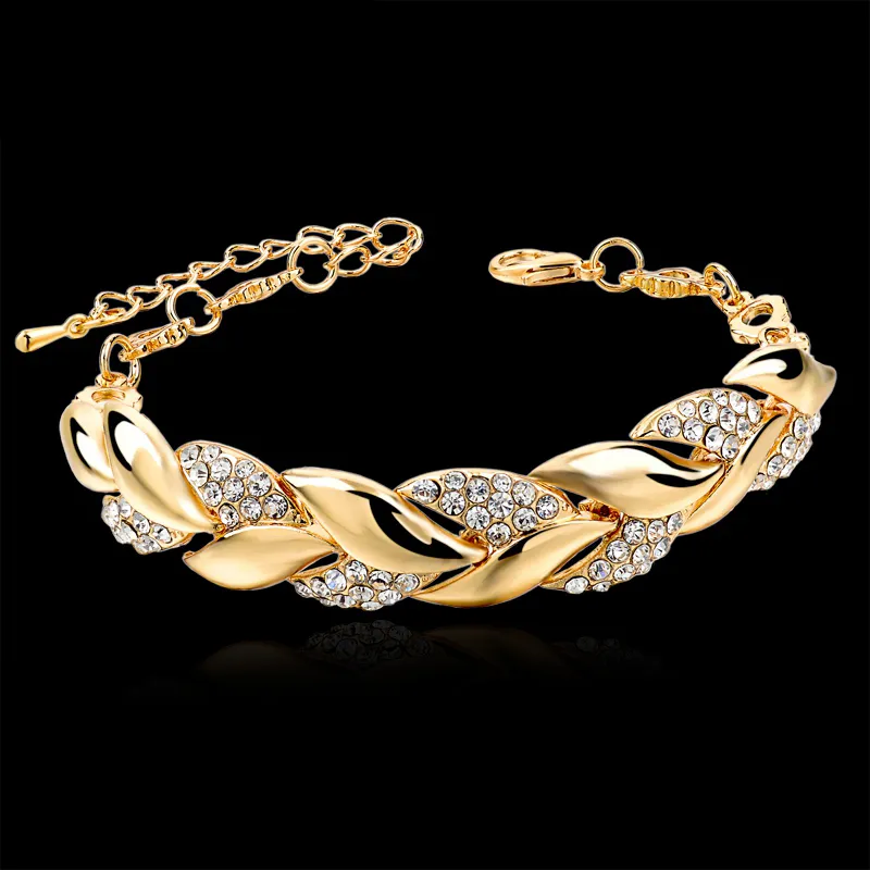 Women’s Bracelet – Braided Design – Crystal Accents – Adjustable Closure - Image 6