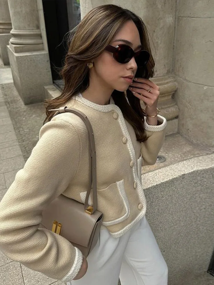 Ladies Cropped Jacket - Tailored Fit - Long Sleeve - Textured Fabric - Classic Look - Image 2