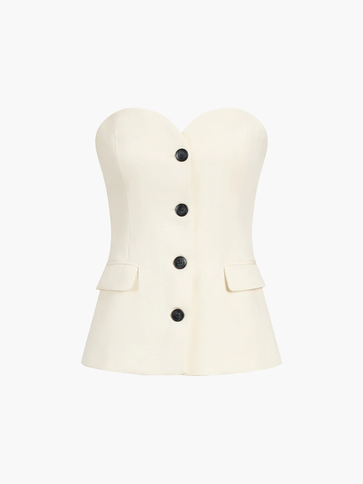 Women's Pantsuit – Strapless Corset Top – Straight Legs – Tailored Fit - Image 6