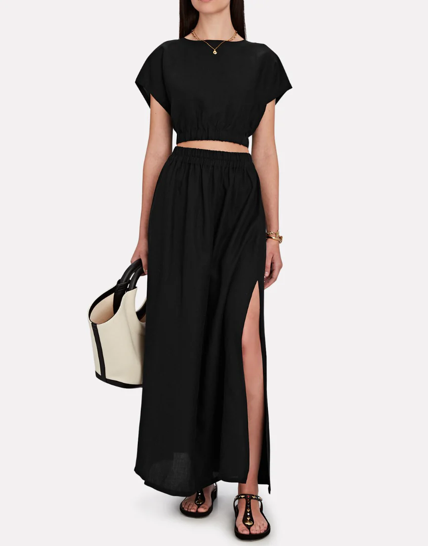 Ladies Maxi Skirt – High Waist – Side Slit – Airy Elegant Fit - Image 3
